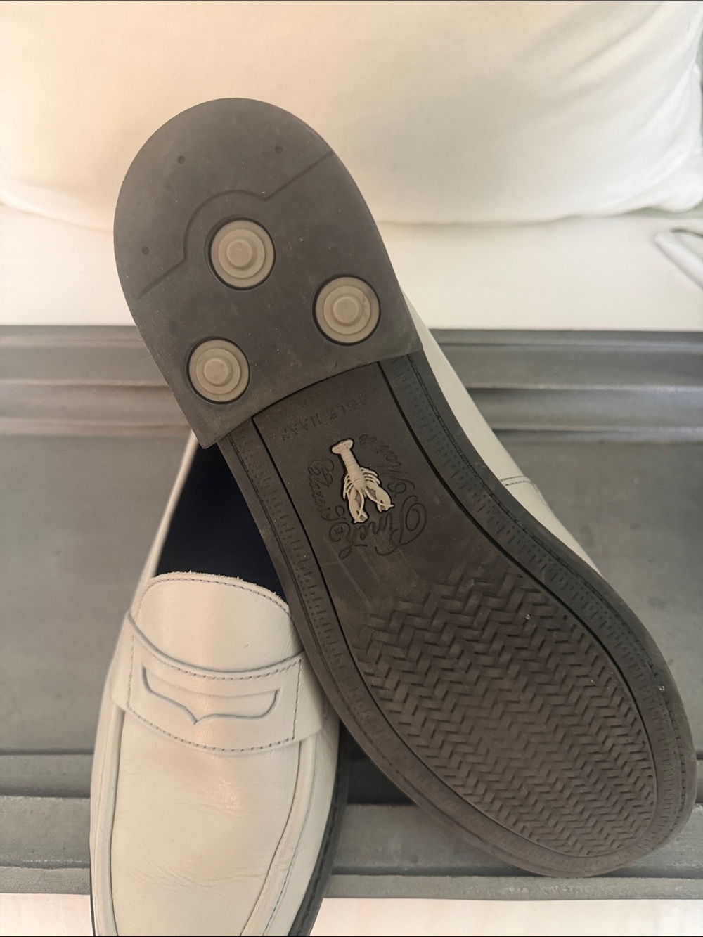 Cole Haan Gray Leather Penny Loafers - Picture 2 of 2